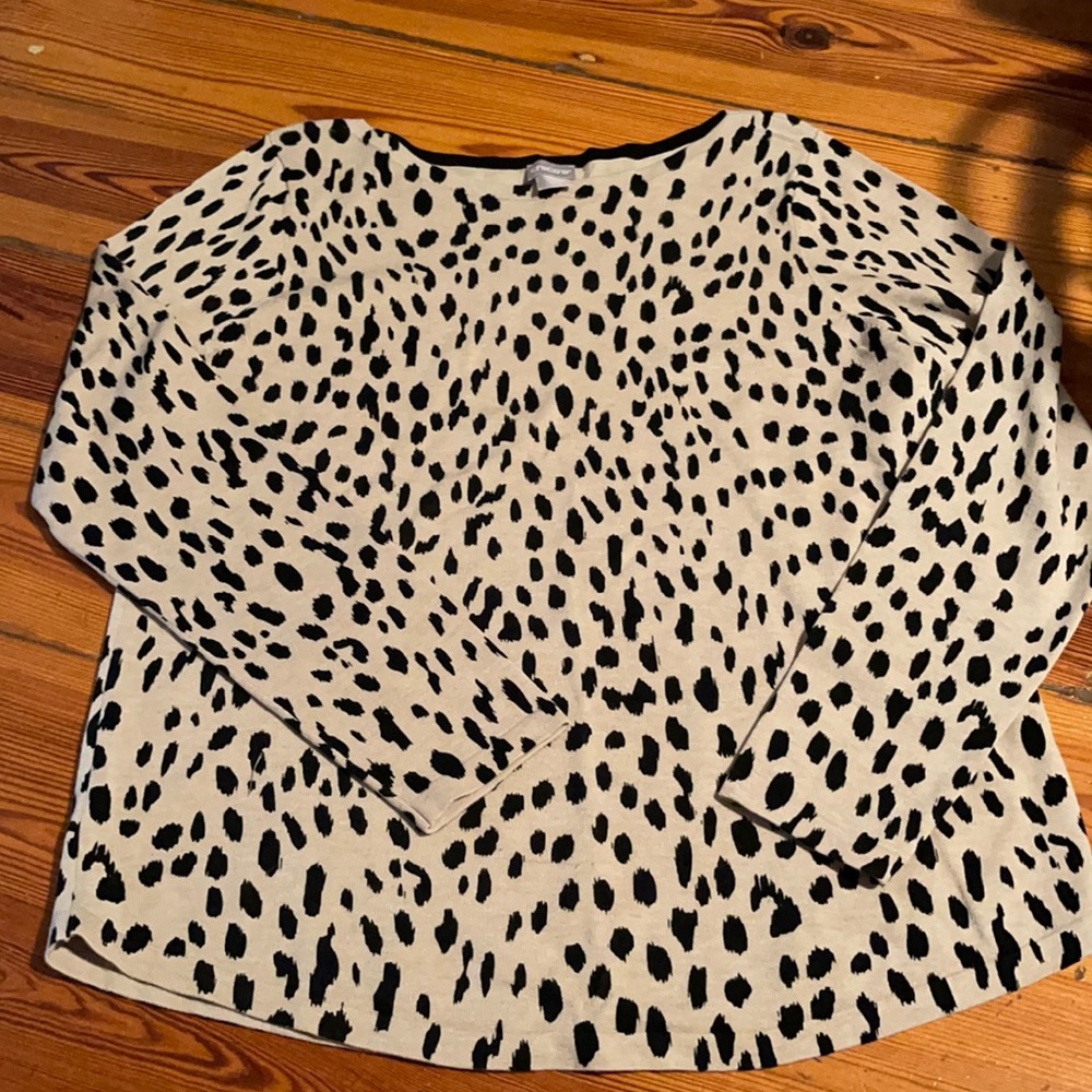 Chico’s cheetah print sweater.  Size 1 (medium)